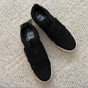 Dolce Vita Black Platform Sequin Slip On Sneakers